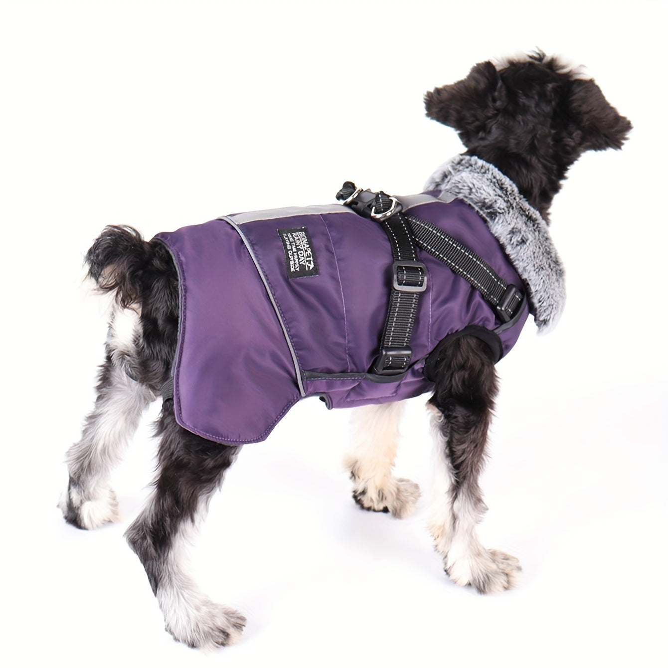 1pc Dog Coat Winter Jacket With Reflective Strap